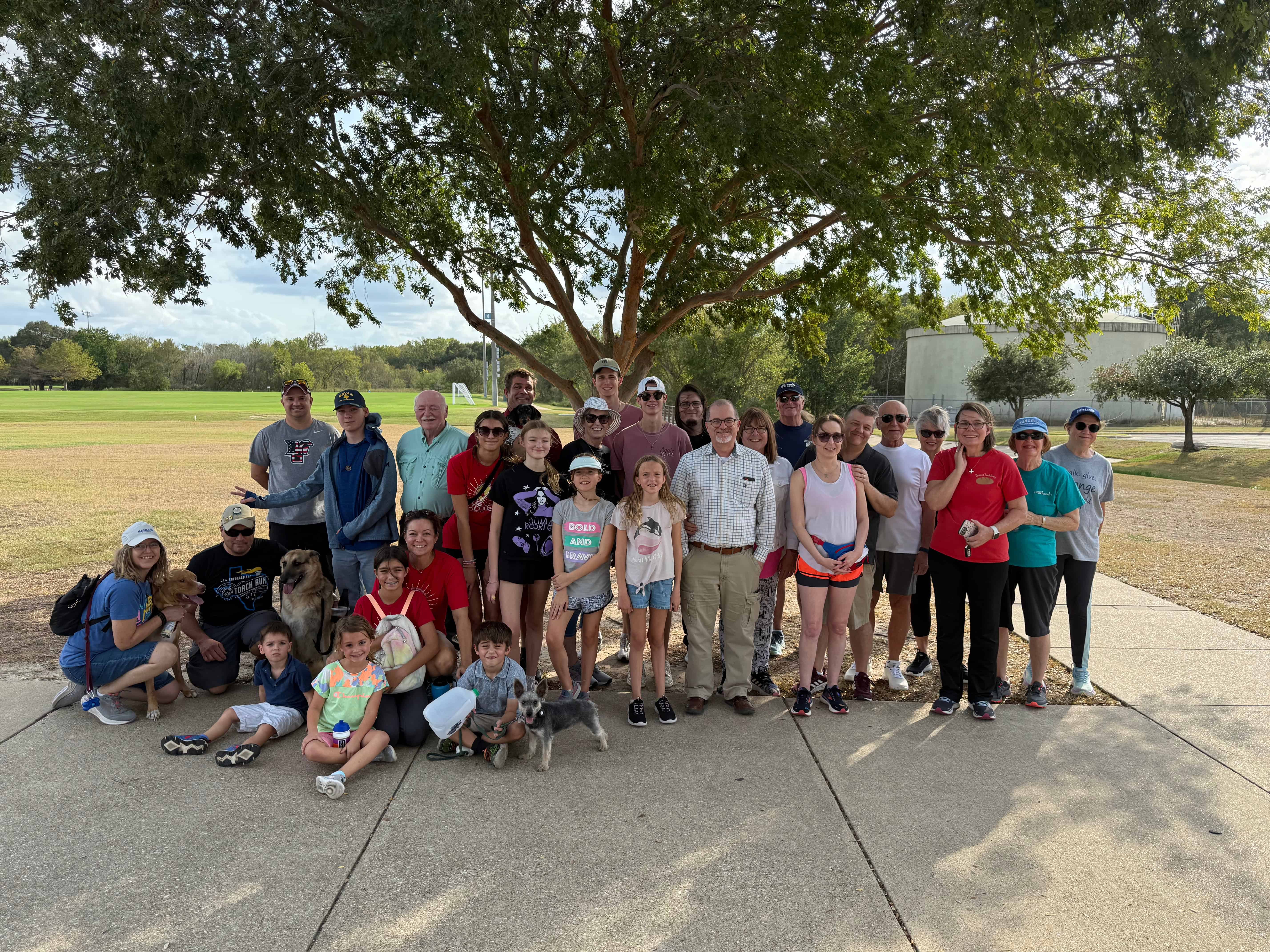 Group photo of parishioners and visitors at Saint Andrew's Episcopal Church.